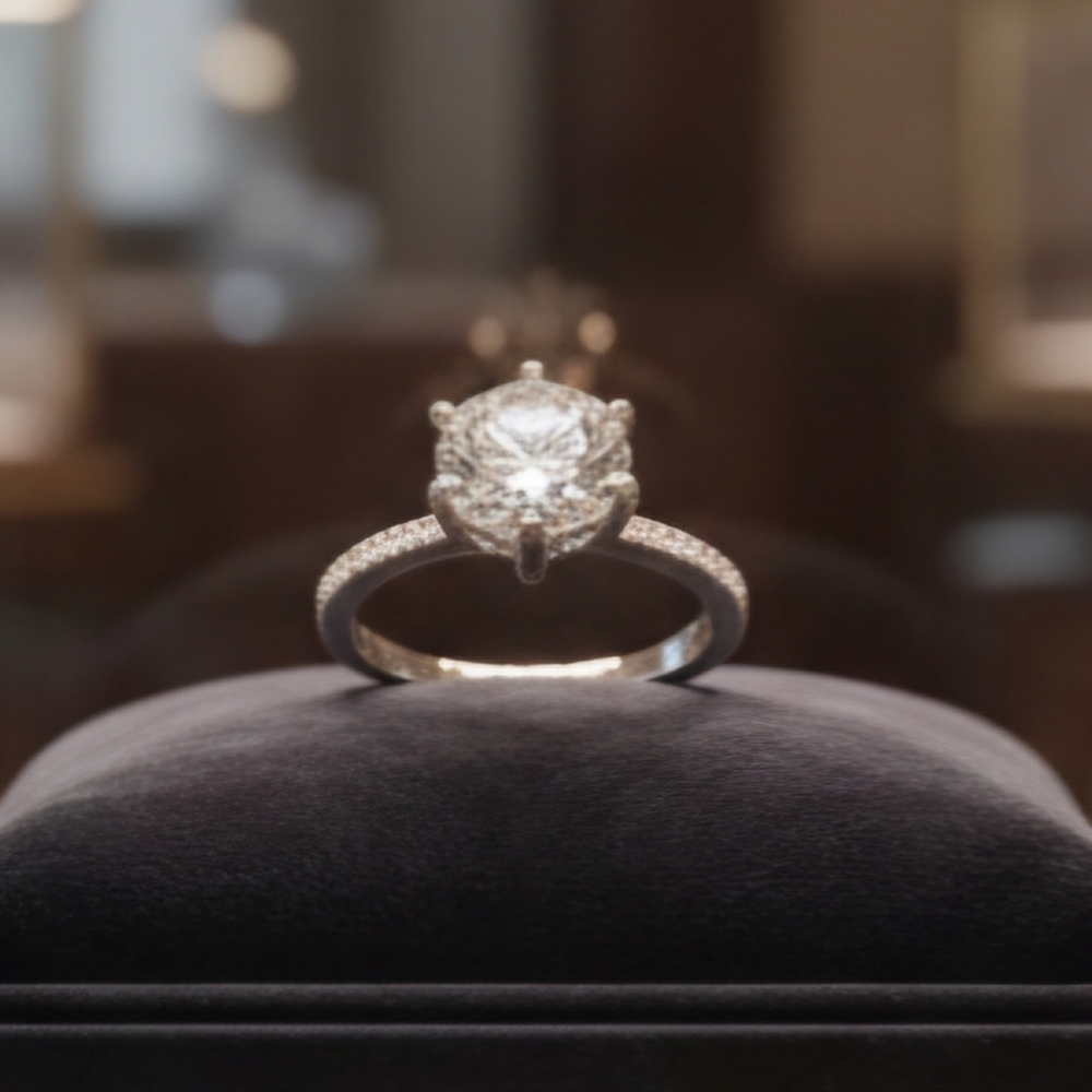 1 CT Engagement Ring - Picture 1 of 7